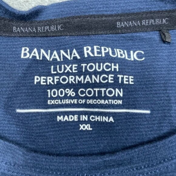 Banana Republic Mens Luxe Touch Performance Tee XXL Navy Short Sleeve a0663 - Picture 2 of 6